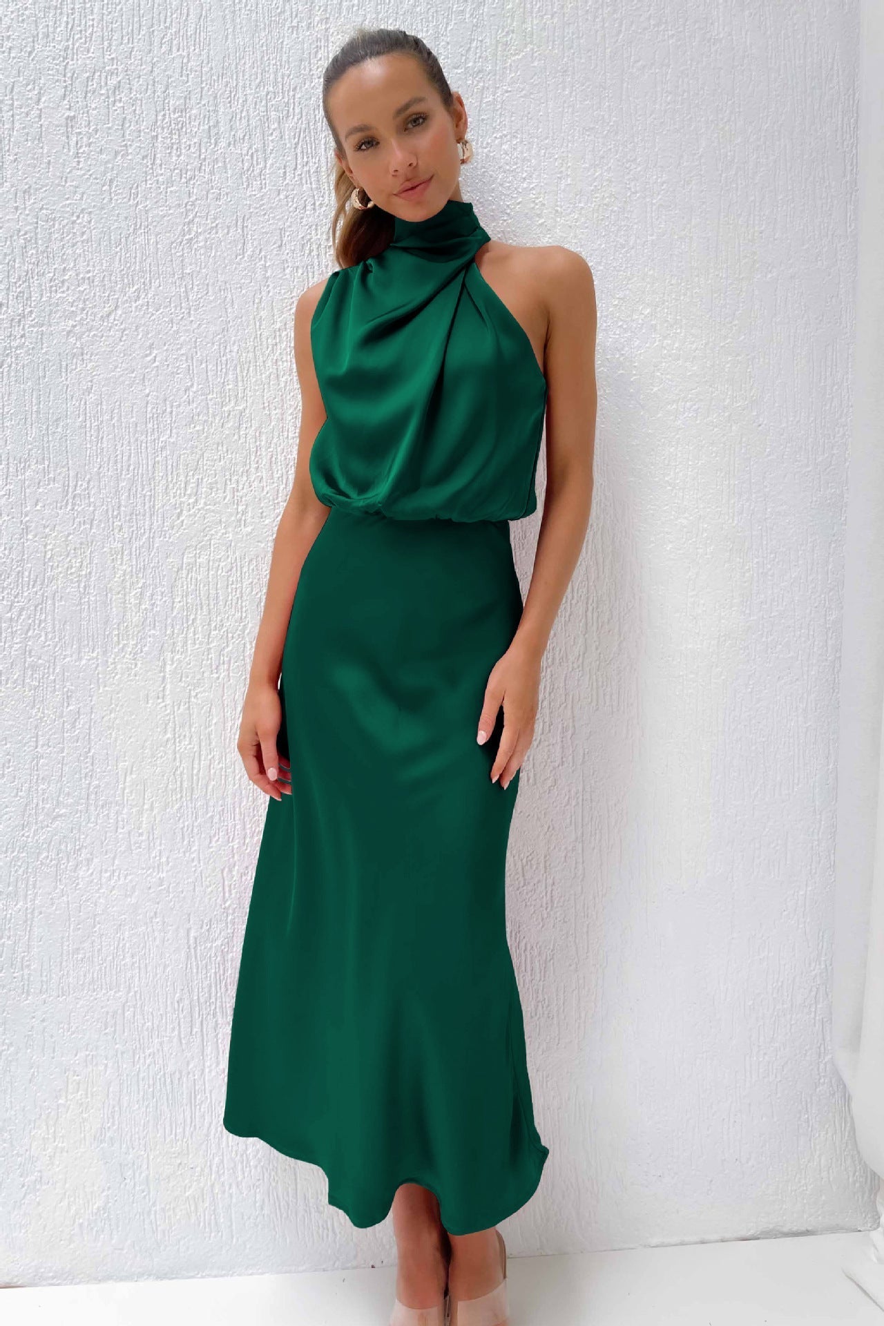 Lydia™ | Long Dress With Halter Neck