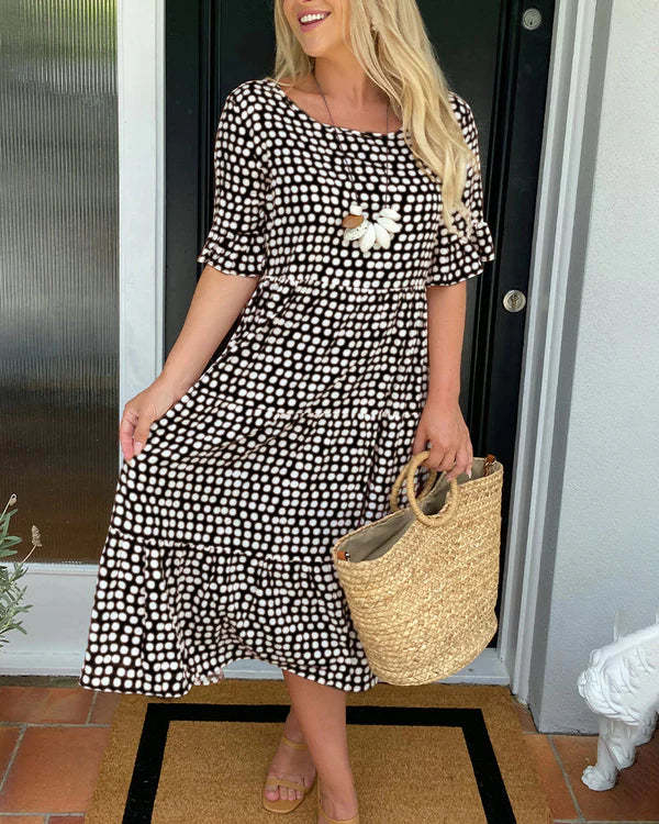 Maria™ | Ruffle Sleeve Midi Dress