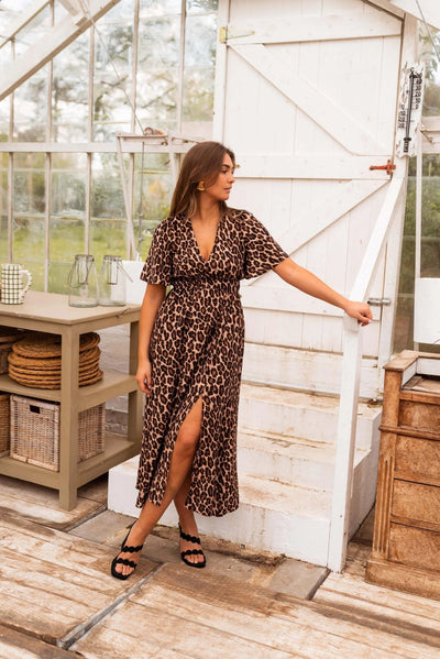 Coralie™ | Stylish Leopard Print Maxi Dress